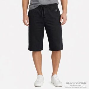 Polo Ralph Lauren L Black Bermuda Shorts Stretch Casual